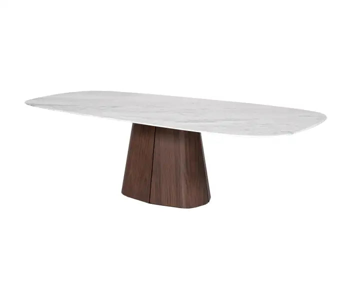 Contoured Pedestal Dining Table