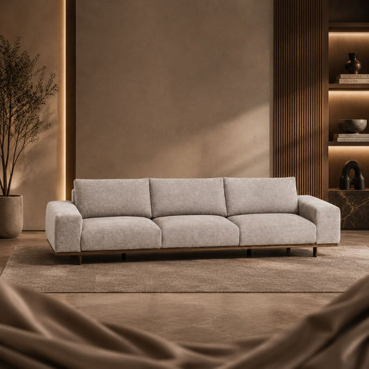 Grey Leather Sofa