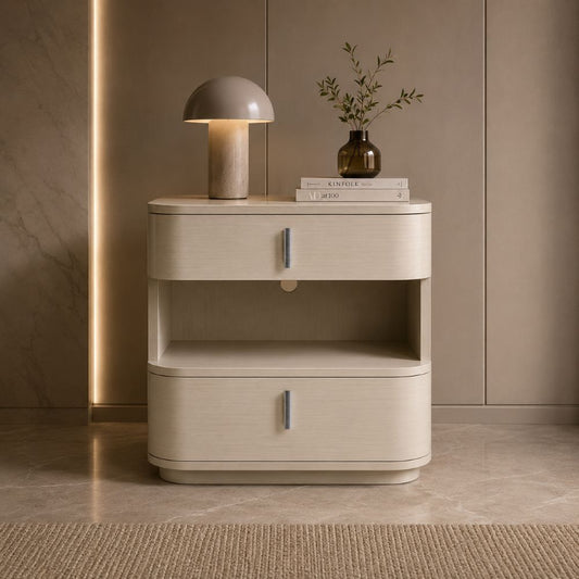 Sleek Curved Nightstand