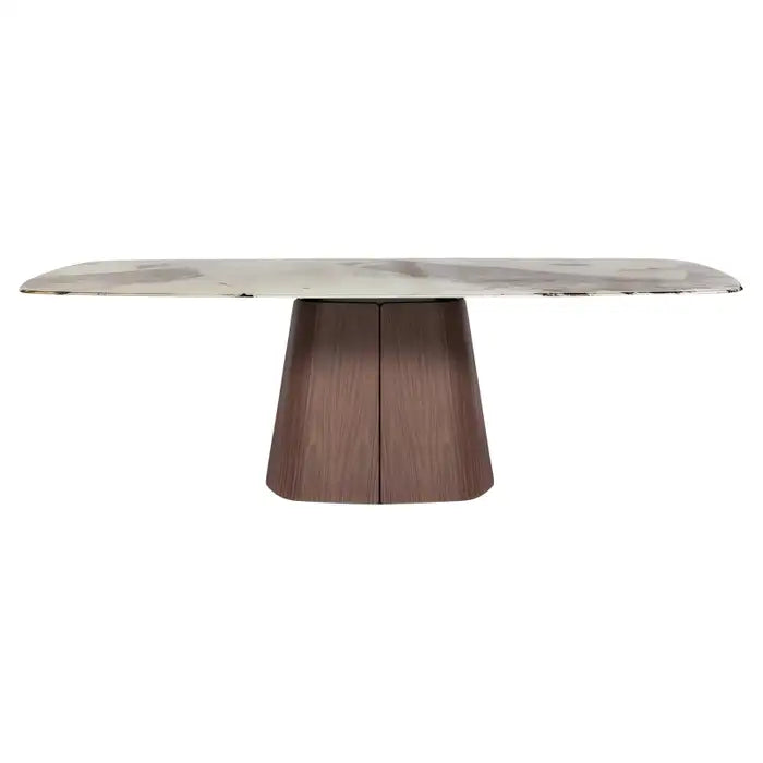 Contoured Pedestal Dining Table
