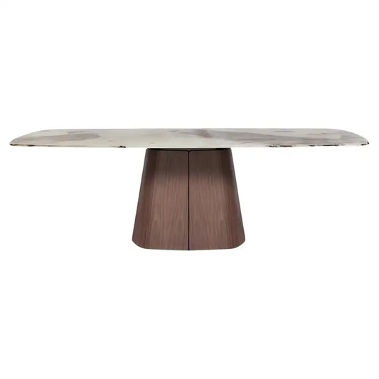 Contoured Pedestal Dining Table