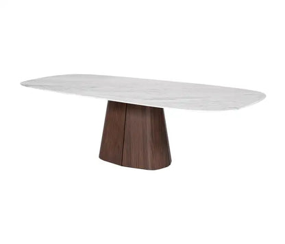 Contoured Pedestal Dining Table