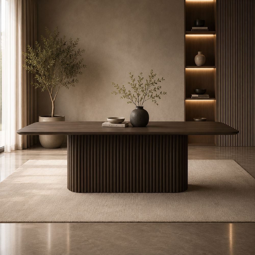 Rounded Timber Dining Table