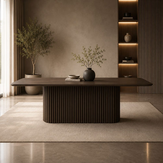 Rounded Timber Dining Table