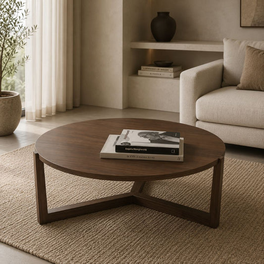 Round Wood Coffee Table