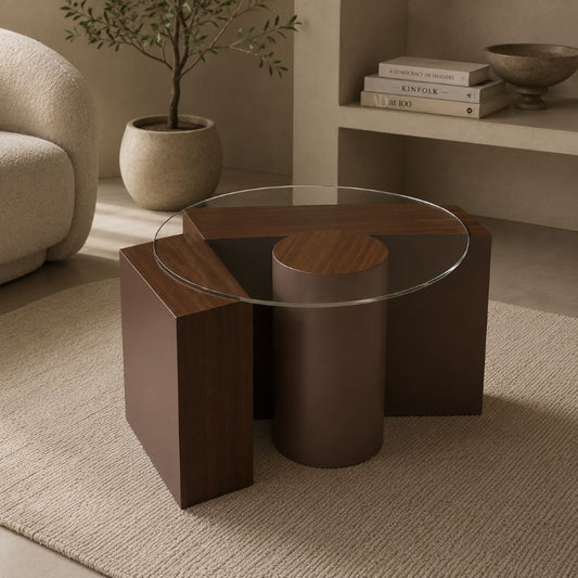 Geometric Glass Table