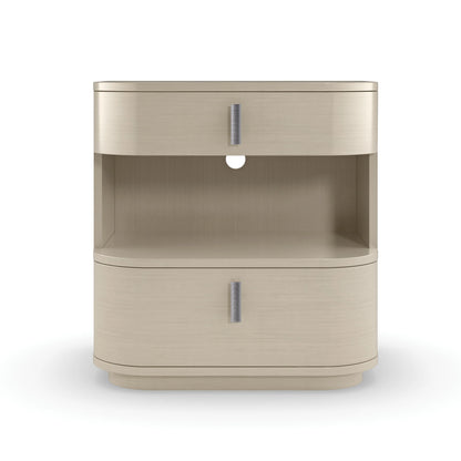 Sleek Curved Nightstand