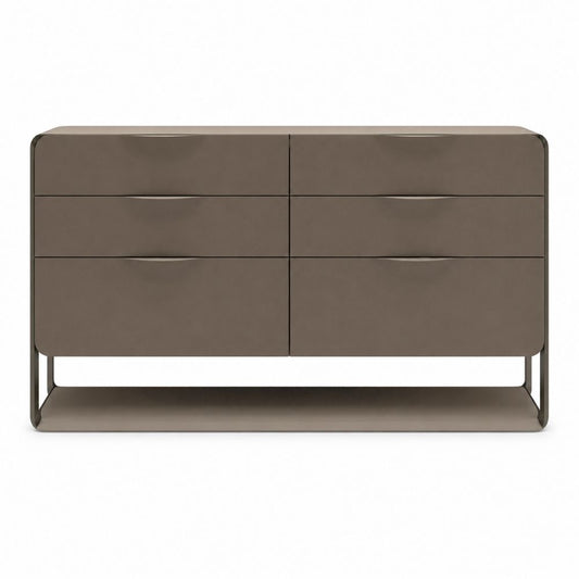 Taupe Leather Chest