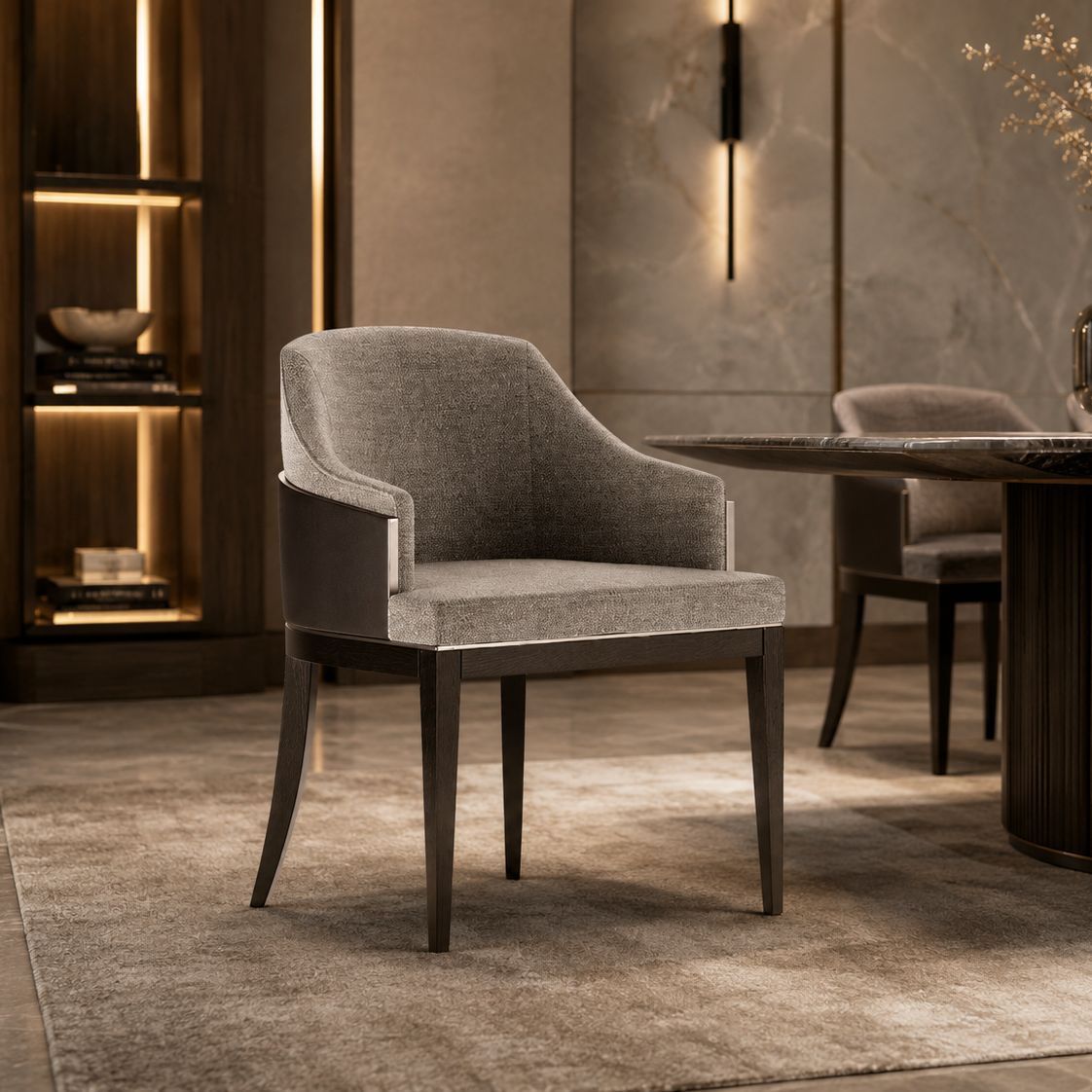 Wolfe Curved Dining Chair