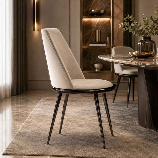 Sculpted Steel Dining Chair