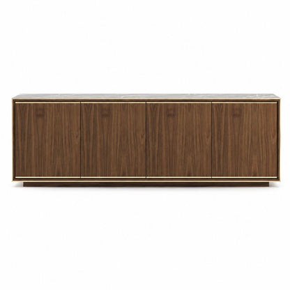 Rick Marble Wood Sideboard