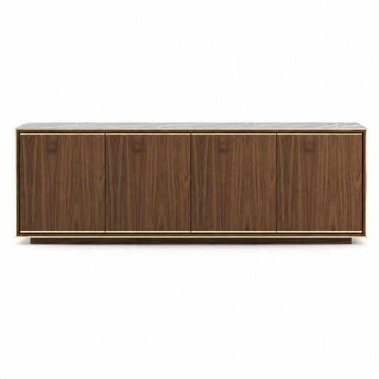 Rick Marble Wood Sideboard
