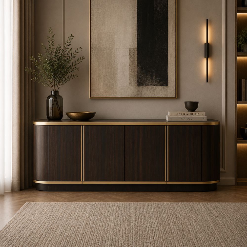 Sophisticated Curved Sideboard