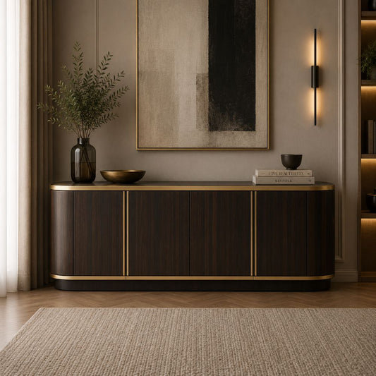 Sophisticated Curved Sideboard
